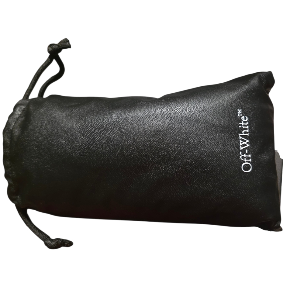 Off-White Matte Black Rectangular Sunglasses - image 6